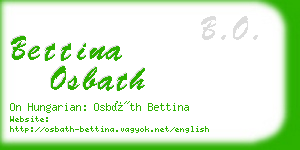 bettina osbath business card